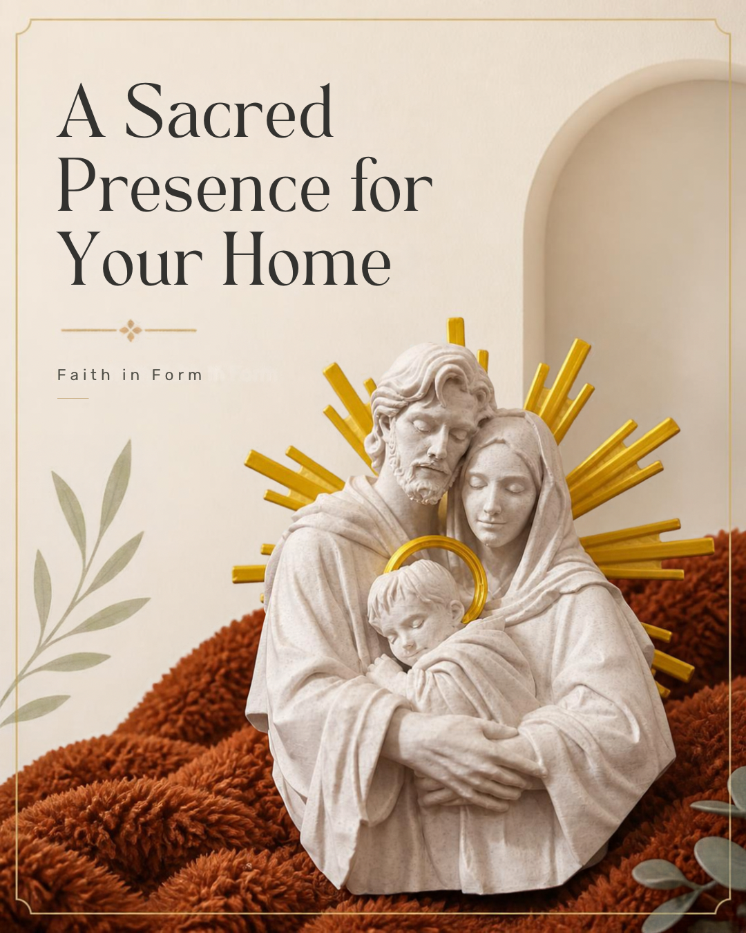 Holy Family Sculpture  3D Sacred Art