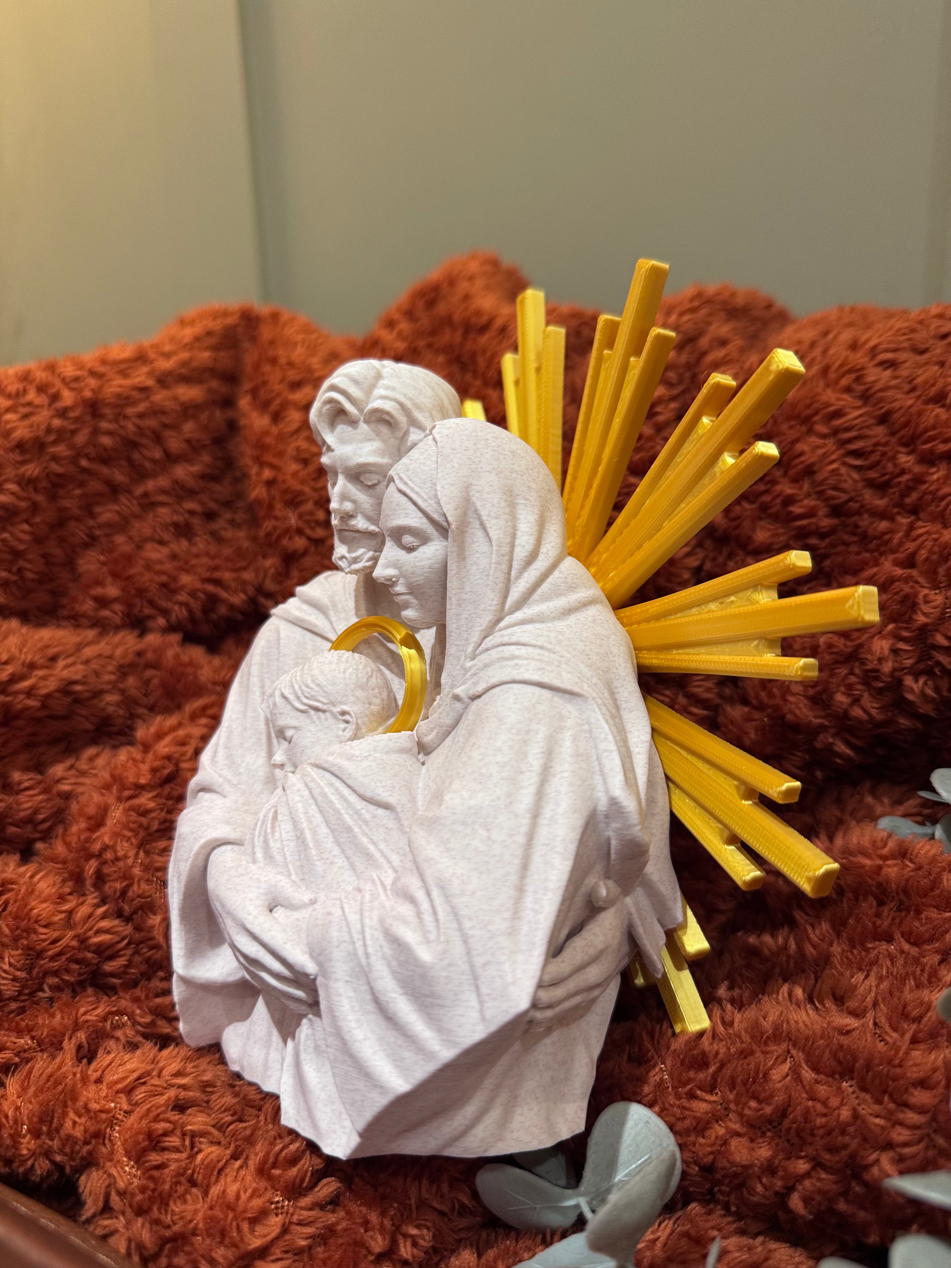 Holy Family Sculpture  3D Sacred Art