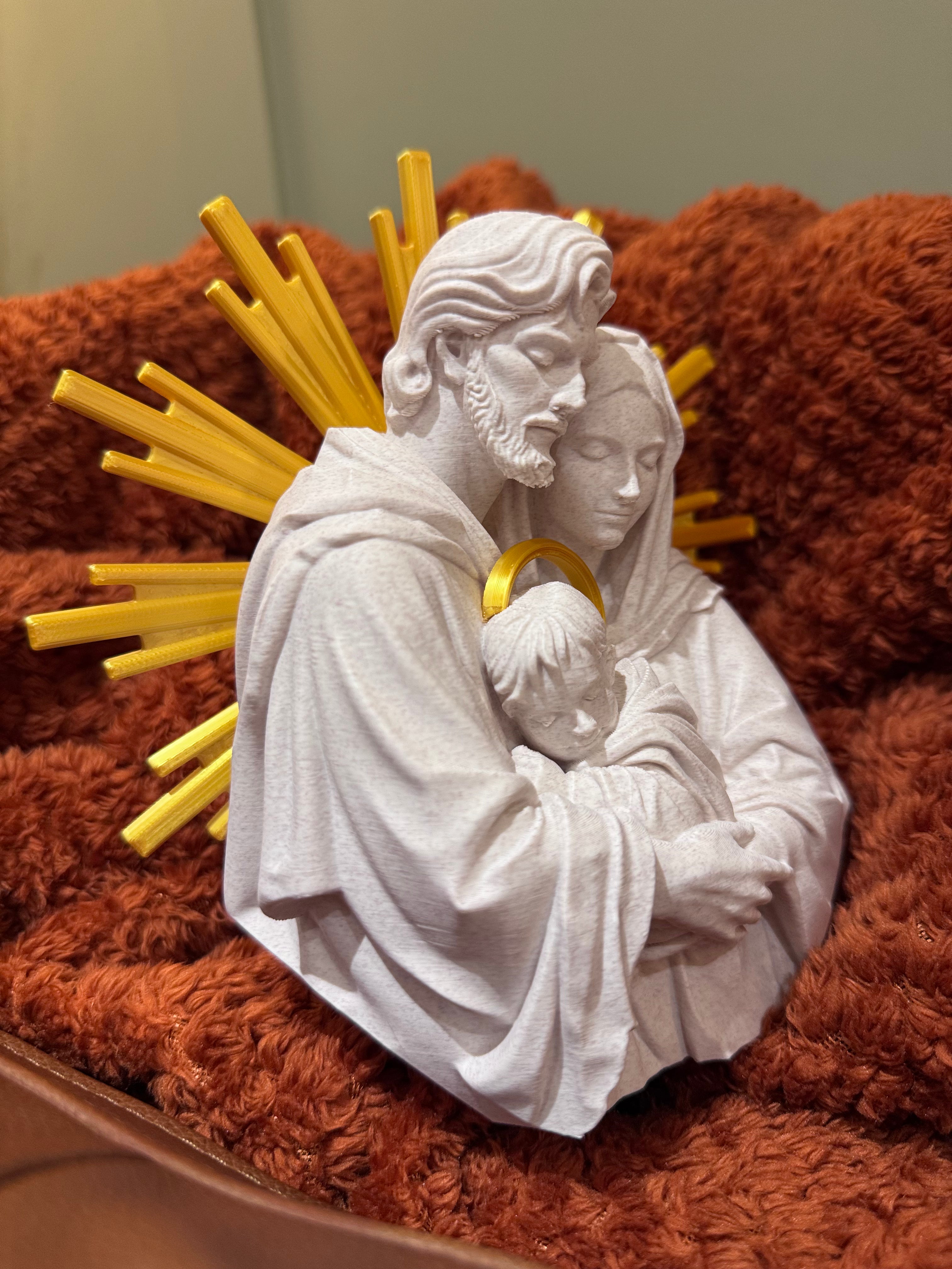 Holy Family Sculpture  3D Sacred Art