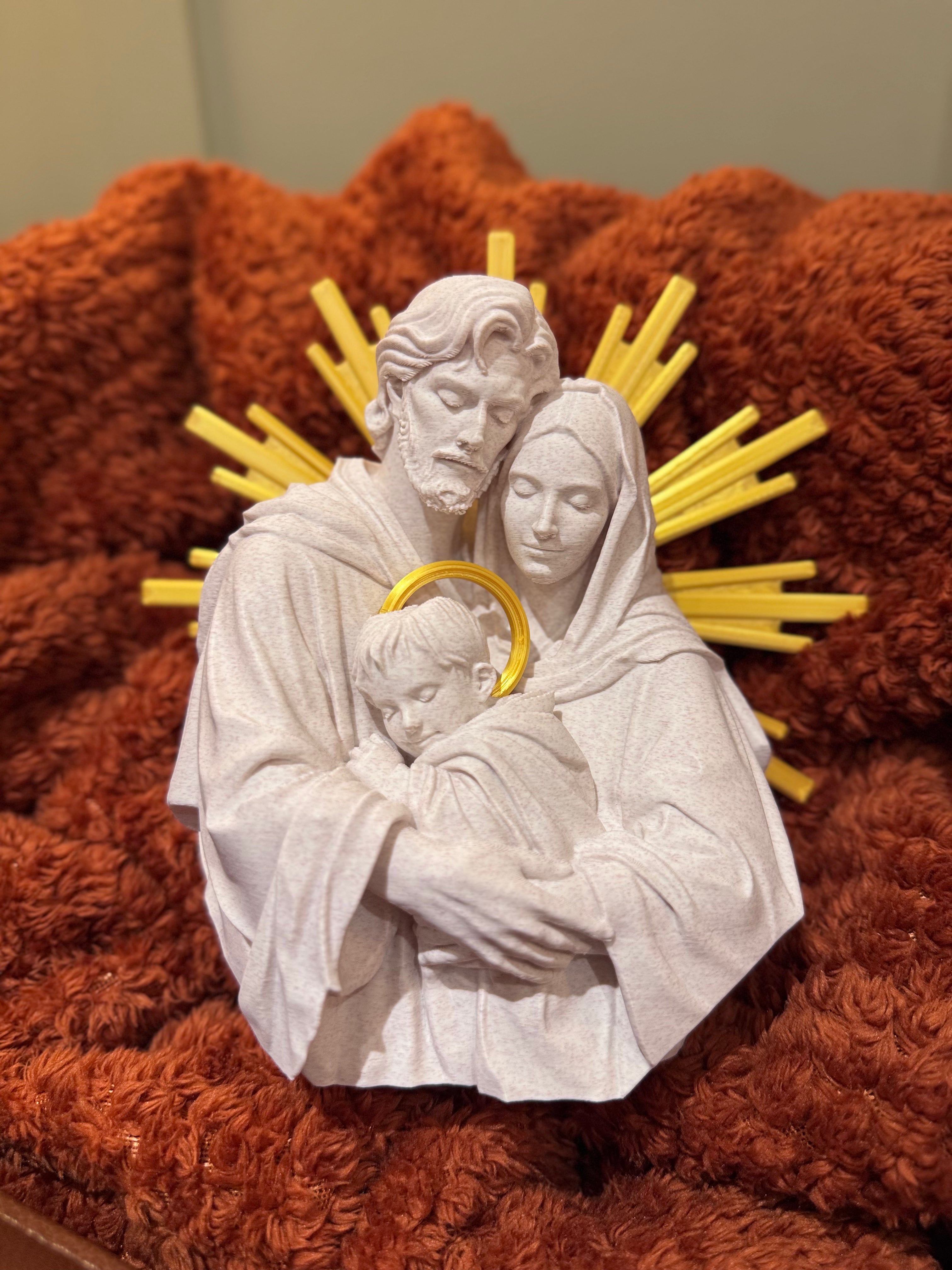 Holy Family Sculpture  3D Sacred Art