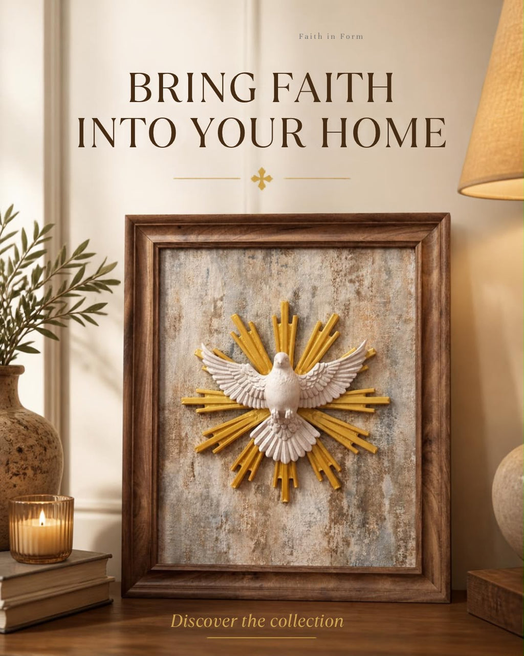 The Holy Spirit Framed 3D Sacred Art