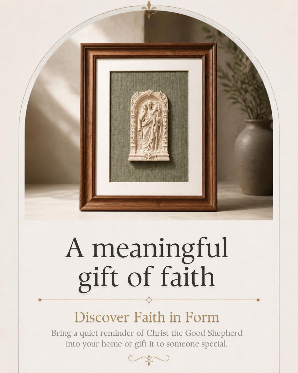 Christ the Good Shepherd Framed 3D Sacred Art