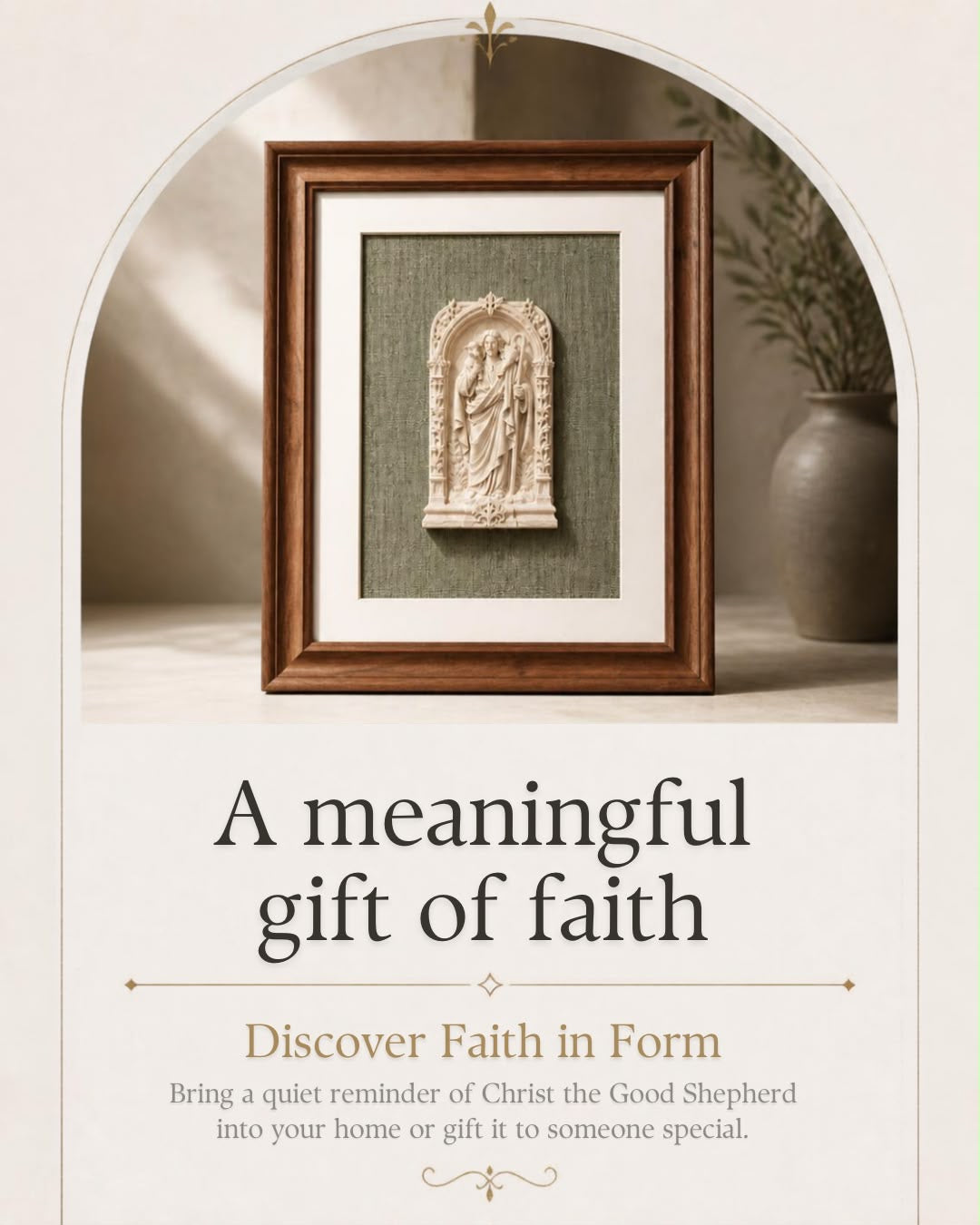 Christ the Good Shepherd Framed 3D Sacred Art