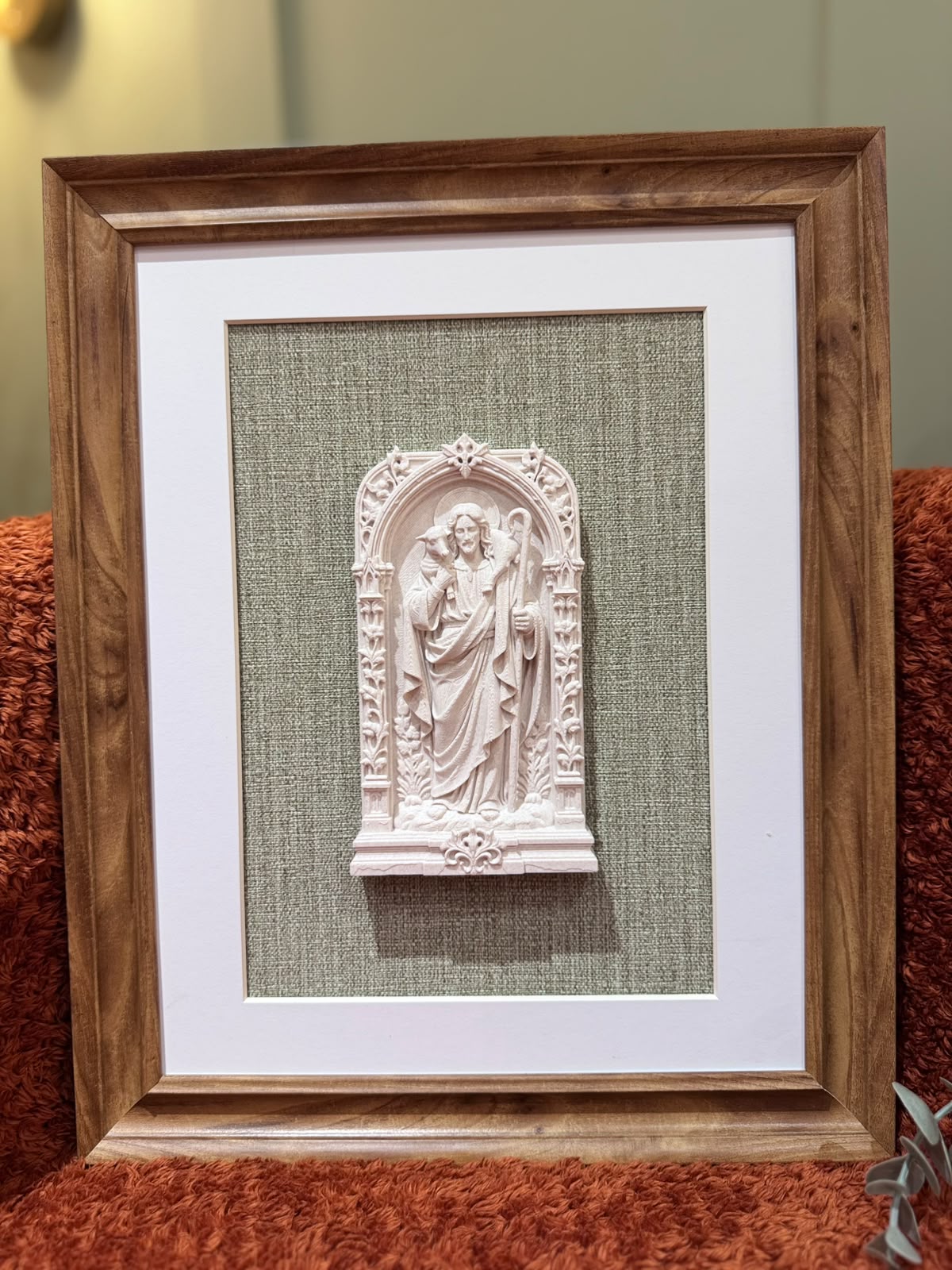 Christ the Good Shepherd Framed 3D Sacred Art