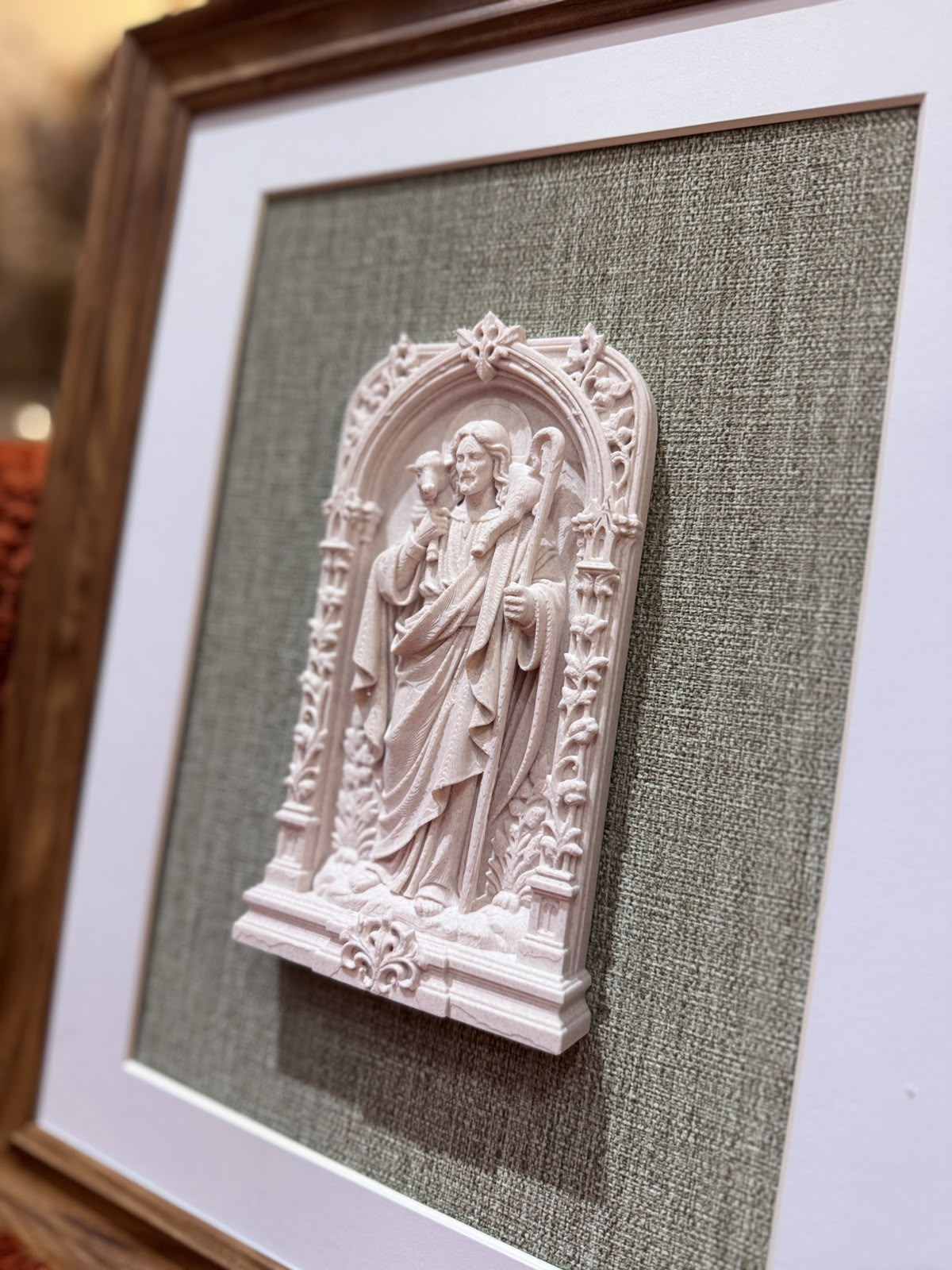 Christ the Good Shepherd Framed 3D Sacred Art