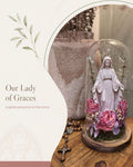 Our Lady of Graces Glass Cloche 3D Art