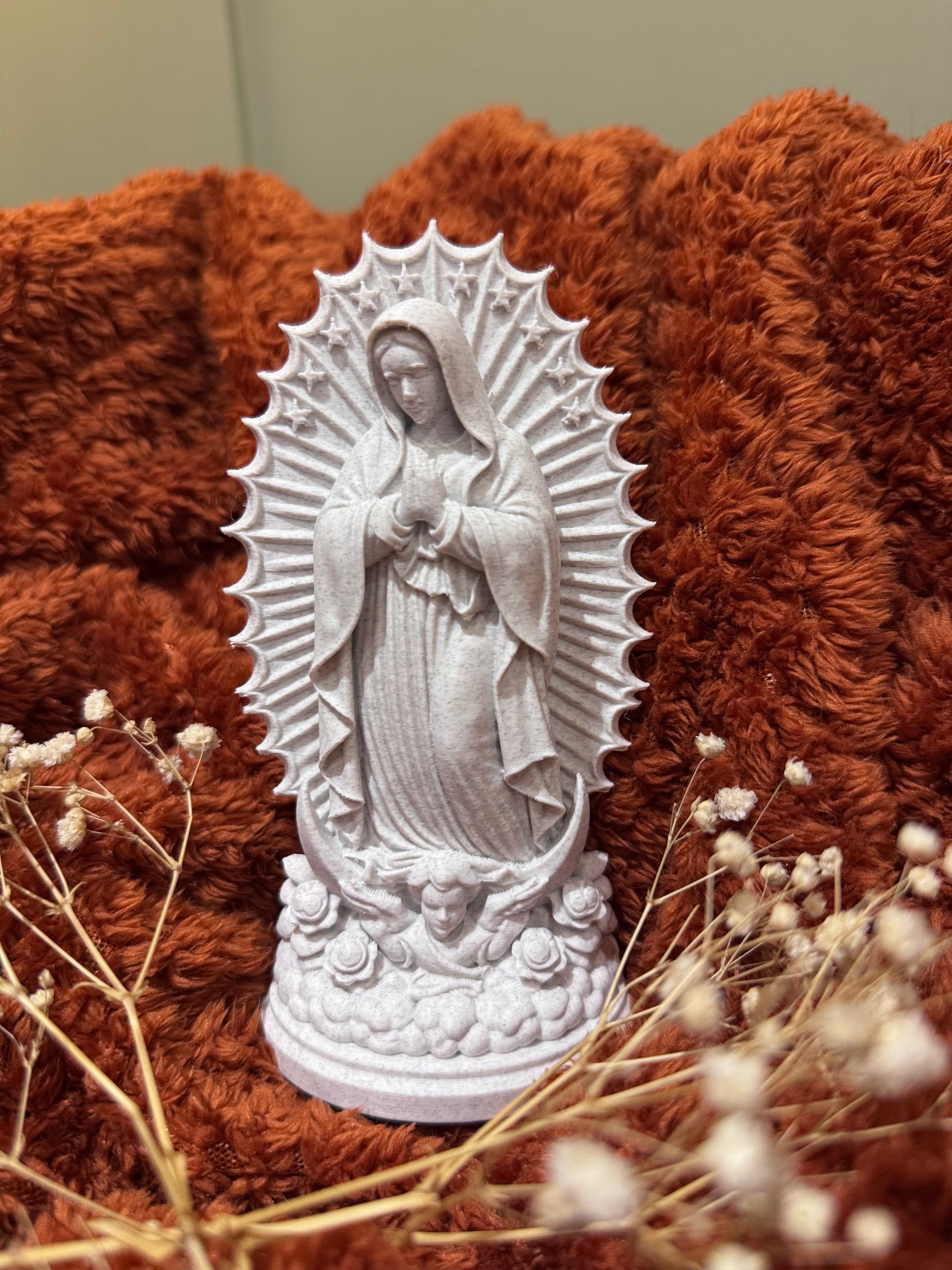Our Lady of Guadalupe Sculpture 3D Sacred Art