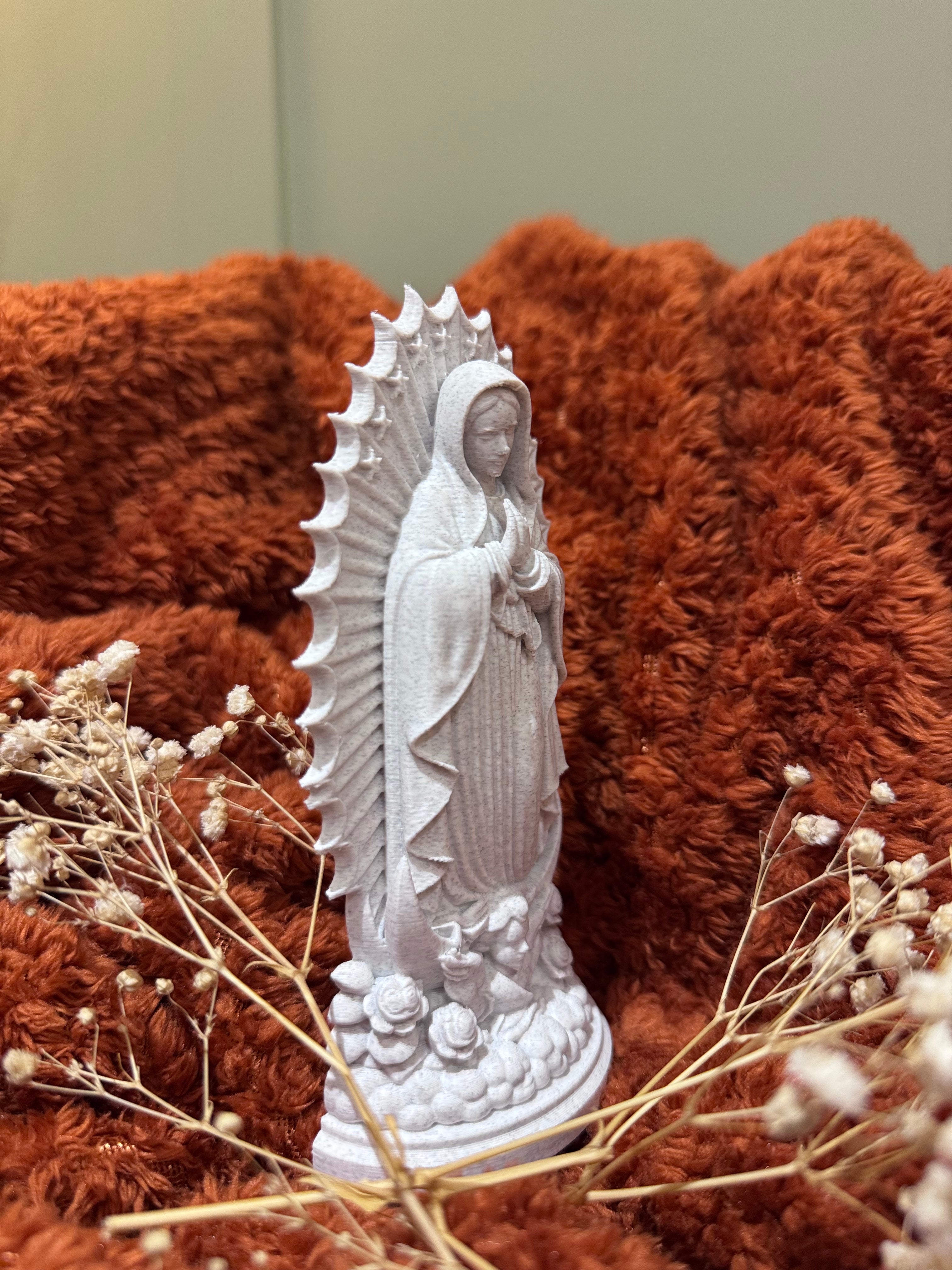 Our Lady of Guadalupe Sculpture 3D Sacred Art