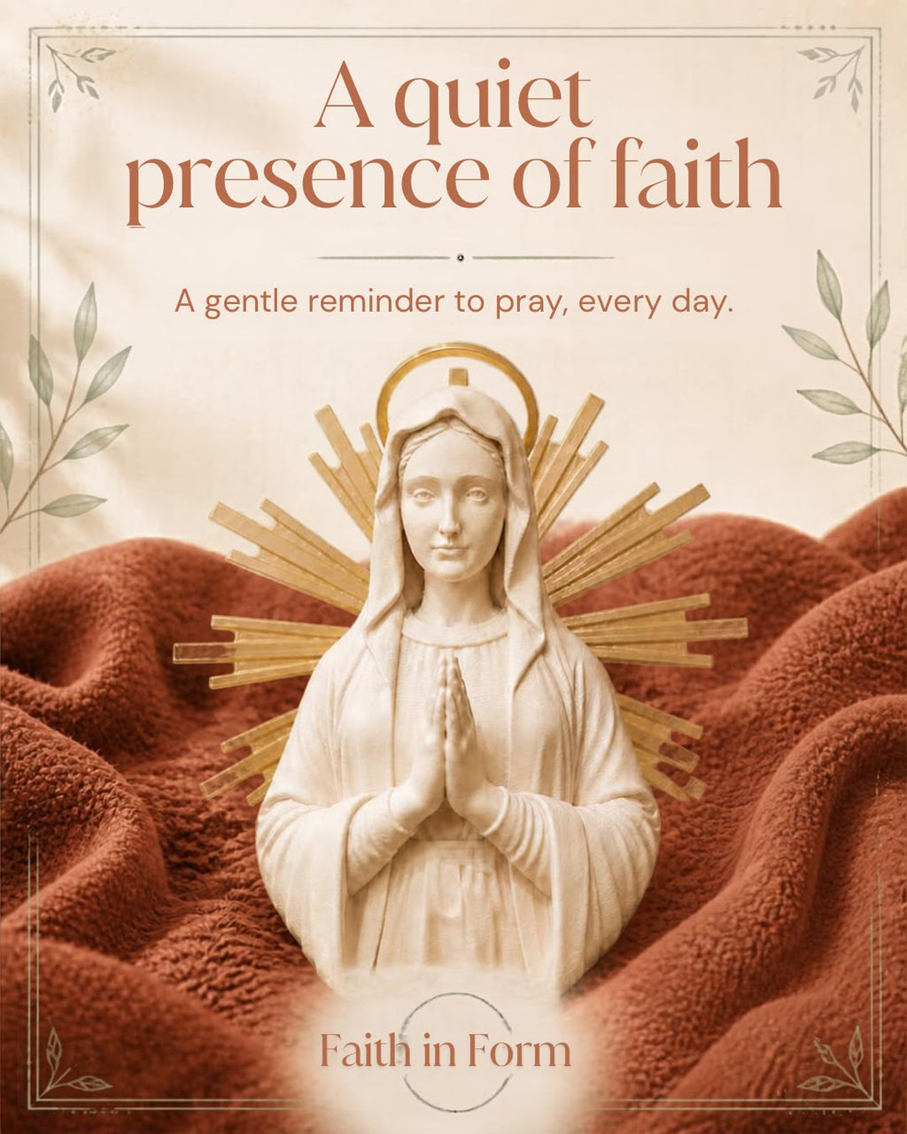 Pray for us, O holy Mother of God 3D Sacred Art