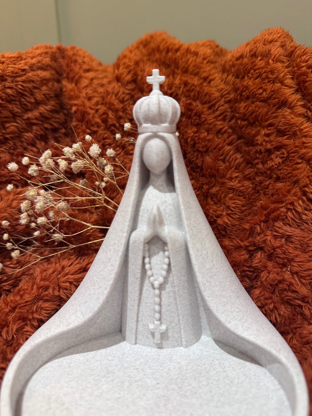 Our Lady Rosary Holder 3D Sacred Art